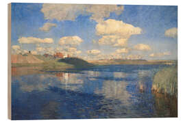Holzbild Sommerwolken über dem See, 1900