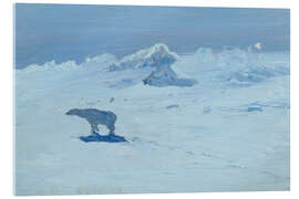 Acrylglasbild Eisbär-Jagd im Mondlicht - Alexander Borisov, 1899