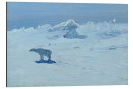 Aluminium print Polar Bear Hunting in the Moonlight - Alexander Borisov, 1899