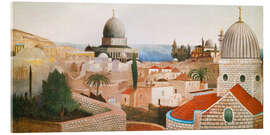 Acrylglasbild Blick vom Tempelplatz in Jerusalem auf das Tote Meer, 1905 - Tivador Csontvary Kosztka