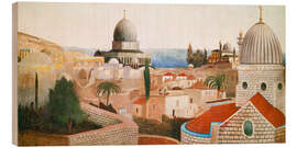 Holzbild Blick vom Tempelplatz in Jerusalem auf das Tote Meer, 1905 - Tivador Csontvary Kosztka