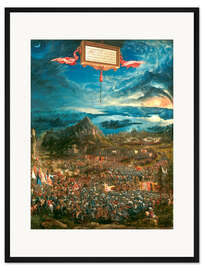 Gerahmter Kunstdruck Die Schlacht bei Issus 333 v.Chr. - Albrecht Altdorfer, 1529