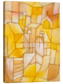 Leinwandbild Rosa-Gelb (Fenster und Dächer), 1919