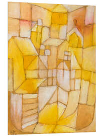 Hartschaumbild Rosa-Gelb (Fenster und Dächer), 1919