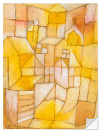 Wandsticker Rosa-Gelb (Fenster und Dächer), 1919