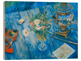 Holzbild Stillleben mit Samowar, 1920
