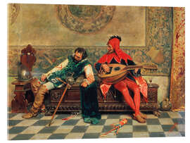 Acrylglasbild Betrunkener Soldat und Harlekin - Casimiro Tomba