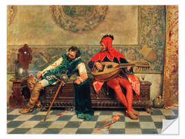 Wandsticker Betrunkener Soldat und Harlekin - Casimiro Tomba