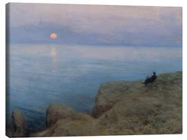 Leinwandbild Der Dichter Alexander Puschkin am Ufer des Meeres, 1896