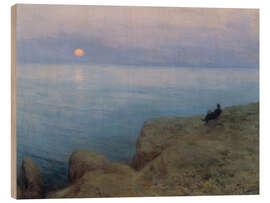 Holzbild Der Dichter Alexander Puschkin am Ufer des Meeres, 1896