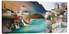 Leinwandbild Römische Brücke in Mostar, 1903 - Tivador Csontvary Kosztka