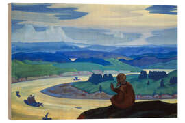 Holzbild Der Hl. Prokopij betet für die unbekannten Schiffer, 1914 - Nicholas Roerich