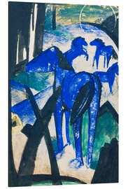 Stampa su alluminio The dam of the blue horses I., 1913 - Franz Marc