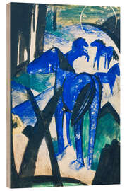 Holzbild Die Mutterstute der blauen Pferde I., 1913 - Franz Marc
