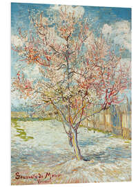 Hartschaumbild Blühende Pfirsichbäume, 1888 II
