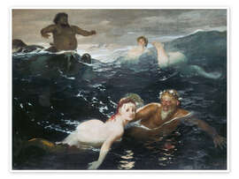 Wandbild Im Spiel der Wellen, 1883 - Arnold Böcklin