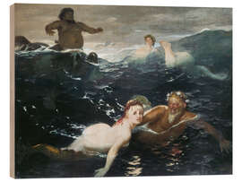 Holzbild Im Spiel der Wellen, 1883