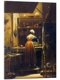 Acrylglasbild Die Küchenmagd - Giuseppe Crespi