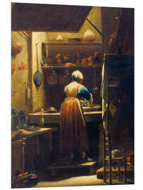 Hartschaumbild Die Küchenmagd - Giuseppe Crespi