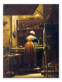 Poster Die Küchenmagd - Giuseppe Crespi