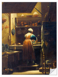 Wandsticker Die Küchenmagd - Giuseppe Crespi