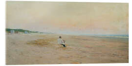 Acrylglasbild Maler am weiten Meeresstrand - Iwan Pawlowitsch Pochitonow