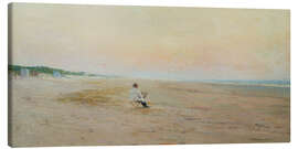 Leinwandbild Maler am weiten Meeresstrand - Iwan Pawlowitsch Pochitonow