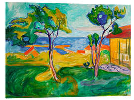 Acrylglasbild Der Garten in Åsgårdstrand, 1905 - Edvard Munch