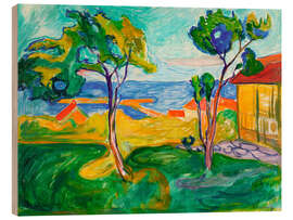Holzbild Der Garten in Åsgårdstrand, 1905 - Edvard Munch