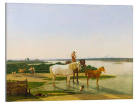 Alubild Isarlandschaft bei München - Wilhelm von Kobell, 1819