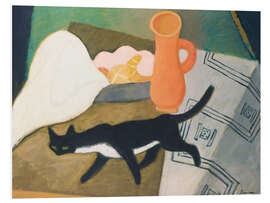 Hartschaumbild Stilleben mit Katze, 1930