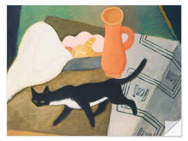 Wandsticker Stilleben mit Katze, 1930