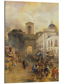 Alubild Straße in Neapel - Oswald Achenbach, 1875