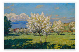 Poster Blühende Kirschbäume - Pjotr Petrowitschev, 1919