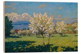 Holzbild Blühende Kirschbäume - Pjotr Petrowitschev, 1919