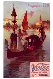 Acrylglasbild Paris-Venedig Reiseplakat (französisch) - Frederic Hugo d'Alési