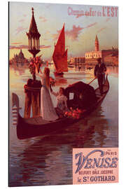 Alubild Paris-Venedig Reiseplakat (französisch) - Frederic Hugo d'Alési