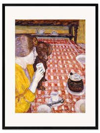 Gerahmter Kunstdruck Das karierte Tischtuch