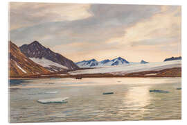 Acrylglasbild Goldene Mitternacht in Spitzbergen - Georg Macco