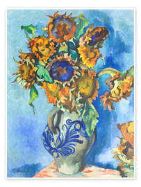 Wandbild Sonnenblumen im Steinkrug - Heinrich Nauen, 1925