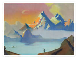 Wandbild See und Berge in Tibet, 1936 - Nicholas Roerich
