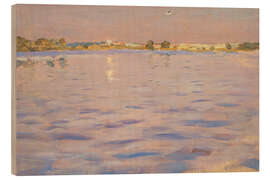 Holzbild Letzte Sonnenstrahlen über dem See, 1899 - Isaak Iljitsch Lewitan