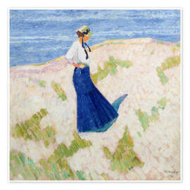 Poster Bernhardine Bornemann am Strand in Heist, 1910 - Walter Ophey