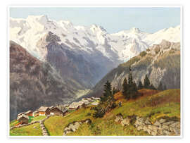 Wandbild Mürren im Berner Oberland - Marie von Keudell