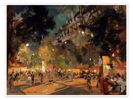 Wandbild Abendlicher Boulevard in Paris, 1907 - Konstantin Alexejewitsch Korovin