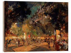 Holzbild Abendlicher Boulevard in Paris, 1907