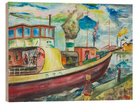Holzbild Flußdampfer - Peter Ludwigs