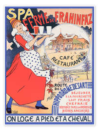 Poster Ferme de la Frahinfaz, Café Restaurant, 1896