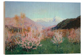 Holzbild Italienische Frühlingslandschaft