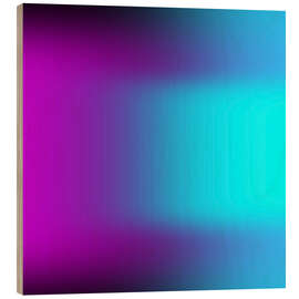 Holzbild Blauer Übergang